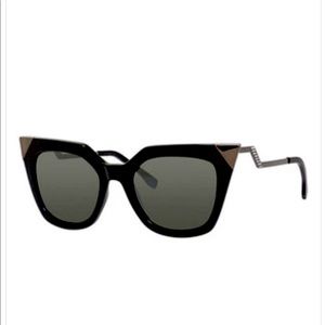 Fendi Black Cateye Iridia Sunglasses